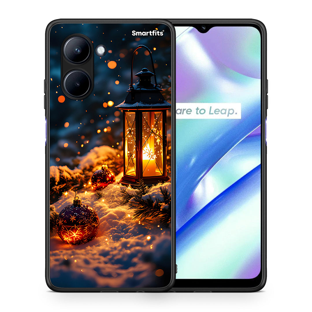 Θήκη Realme C33 Christmas Ornaments από τη Smartfits με σχέδιο στο πίσω μέρος και μαύρο περίβλημα | Realme C33 Christmas Ornaments Case with Colorful Back and Black Bezels