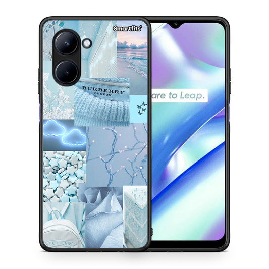 Θήκη Realme C33 Ciel Aesthetic Collage από τη Smartfits με σχέδιο στο πίσω μέρος και μαύρο περίβλημα | Realme C33 Ciel Aesthetic Collage Case with Colorful Back and Black Bezels