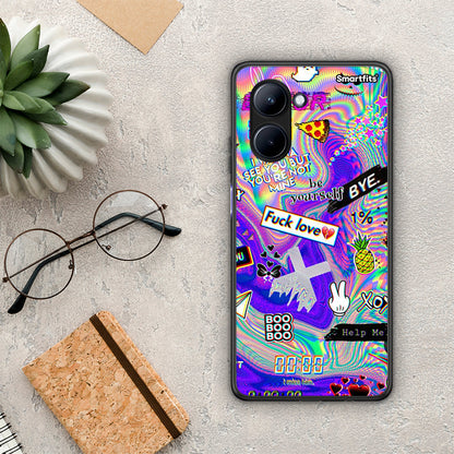 Θήκη Realme C33 Game Over από τη Smartfits με σχέδιο στο πίσω μέρος και μαύρο περίβλημα | Realme C33 Game Over Case with Colorful Back and Black Bezels