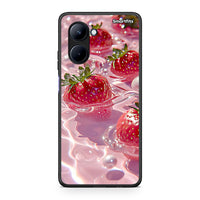 Thumbnail for Θήκη Realme C33 Juicy Strawberries από τη Smartfits με σχέδιο στο πίσω μέρος και μαύρο περίβλημα | Realme C33 Juicy Strawberries Case with Colorful Back and Black Bezels