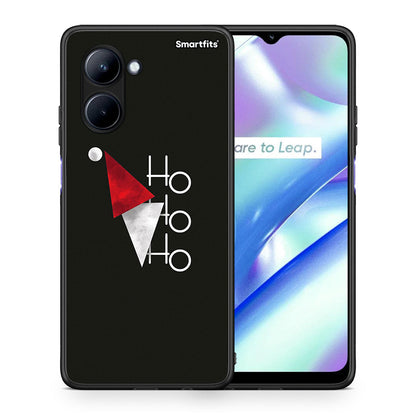 Θήκη Realme C33 Minimal Christmas από τη Smartfits με σχέδιο στο πίσω μέρος και μαύρο περίβλημα | Realme C33 Minimal Christmas Case with Colorful Back and Black Bezels