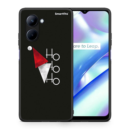 Θήκη Realme C33 Minimal Christmas από τη Smartfits με σχέδιο στο πίσω μέρος και μαύρο περίβλημα | Realme C33 Minimal Christmas Case with Colorful Back and Black Bezels