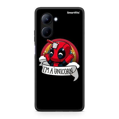 Θήκη Realme C33 Unicorn Deadpool από τη Smartfits με σχέδιο στο πίσω μέρος και μαύρο περίβλημα | Realme C33 Unicorn Deadpool Case with Colorful Back and Black Bezels