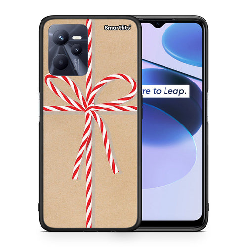 Θήκη Realme C35 Christmas Gift από τη Smartfits με σχέδιο στο πίσω μέρος και μαύρο περίβλημα | Realme C35 Christmas Gift case with colorful back and black bezels