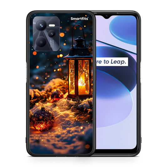 Θήκη Realme C35 Christmas Ornaments από τη Smartfits με σχέδιο στο πίσω μέρος και μαύρο περίβλημα | Realme C35 Christmas Ornaments case with colorful back and black bezels