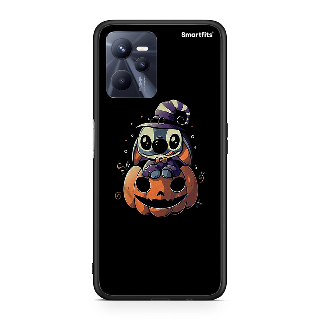 Realme C35 Halloween Stitch θήκη από τη Smartfits με σχέδιο στο πίσω μέρος και μαύρο περίβλημα | Smartphone case with colorful back and black bezels by Smartfits