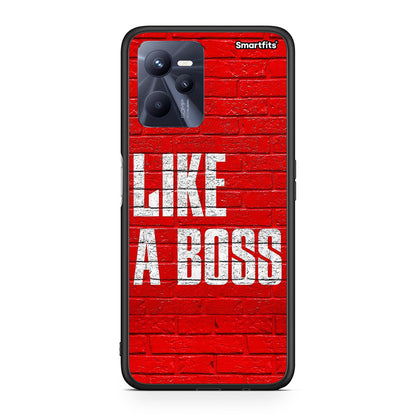 Realme C35 Like A Boss θήκη από τη Smartfits με σχέδιο στο πίσω μέρος και μαύρο περίβλημα | Smartphone case with colorful back and black bezels by Smartfits