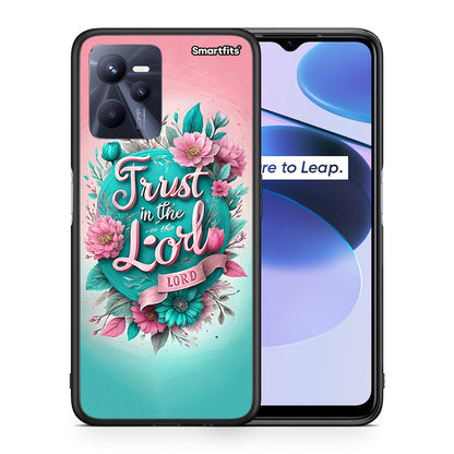 Θήκη Realme C35 Lord Trust από τη Smartfits με σχέδιο στο πίσω μέρος και μαύρο περίβλημα | Realme C35 Lord Trust case with colorful back and black bezels