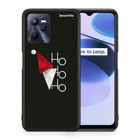 Θήκη Realme C35 Minimal Christmas από τη Smartfits με σχέδιο στο πίσω μέρος και μαύρο περίβλημα | Realme C35 Minimal Christmas case with colorful back and black bezels