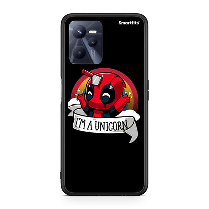 Realme C35 Unicorn Deadpool θήκη από τη Smartfits με σχέδιο στο πίσω μέρος και μαύρο περίβλημα | Smartphone case with colorful back and black bezels by Smartfits