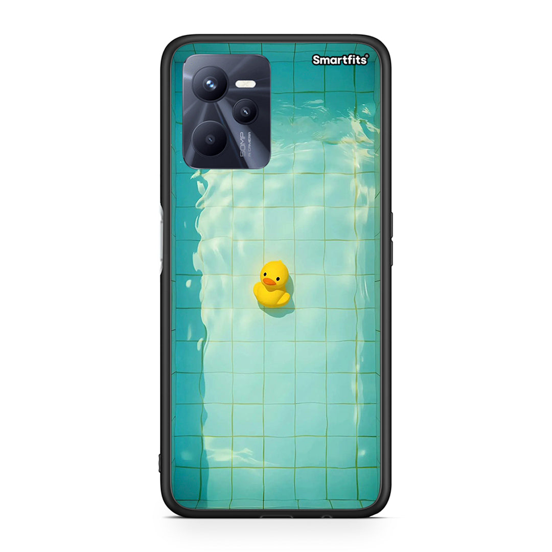 Realme C35 Yellow Duck θήκη από τη Smartfits με σχέδιο στο πίσω μέρος και μαύρο περίβλημα | Smartphone case with colorful back and black bezels by Smartfits