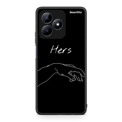 Realme C51 Aeshetic Love 1 Θήκη Αγίου Βαλεντίνου από τη Smartfits με σχέδιο στο πίσω μέρος και μαύρο περίβλημα | Smartphone case with colorful back and black bezels by Smartfits