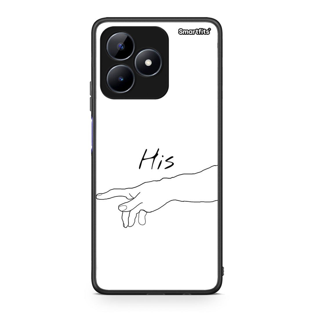 Realme C51 Aeshetic Love 2 Θήκη Αγίου Βαλεντίνου από τη Smartfits με σχέδιο στο πίσω μέρος και μαύρο περίβλημα | Smartphone case with colorful back and black bezels by Smartfits