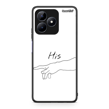 Realme C51 Aeshetic Love 2 Θήκη Αγίου Βαλεντίνου από τη Smartfits με σχέδιο στο πίσω μέρος και μαύρο περίβλημα | Smartphone case with colorful back and black bezels by Smartfits