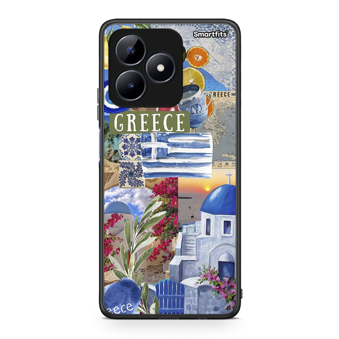Realme C51 All Greek Θήκη από τη Smartfits με σχέδιο στο πίσω μέρος και μαύρο περίβλημα | Smartphone case with colorful back and black bezels by Smartfits