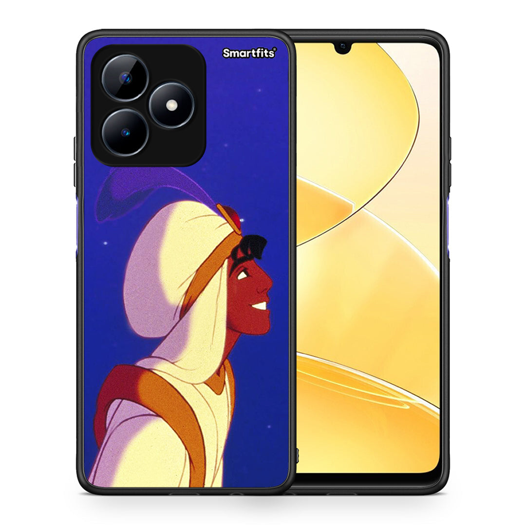 Θήκη Realme Note 50 Alladin And Jasmine Love 1 από τη Smartfits με σχέδιο στο πίσω μέρος και μαύρο περίβλημα | Realme Note 50 Alladin And Jasmine Love 1 case with colorful back and black bezels