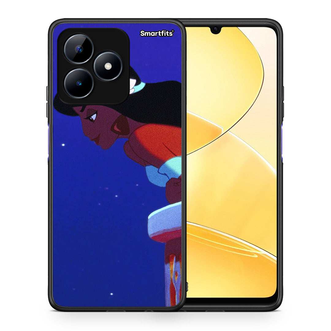 Θήκη Realme C51 Alladin And Jasmine Love 2 από τη Smartfits με σχέδιο στο πίσω μέρος και μαύρο περίβλημα | Realme C51 Alladin And Jasmine Love 2 case with colorful back and black bezels