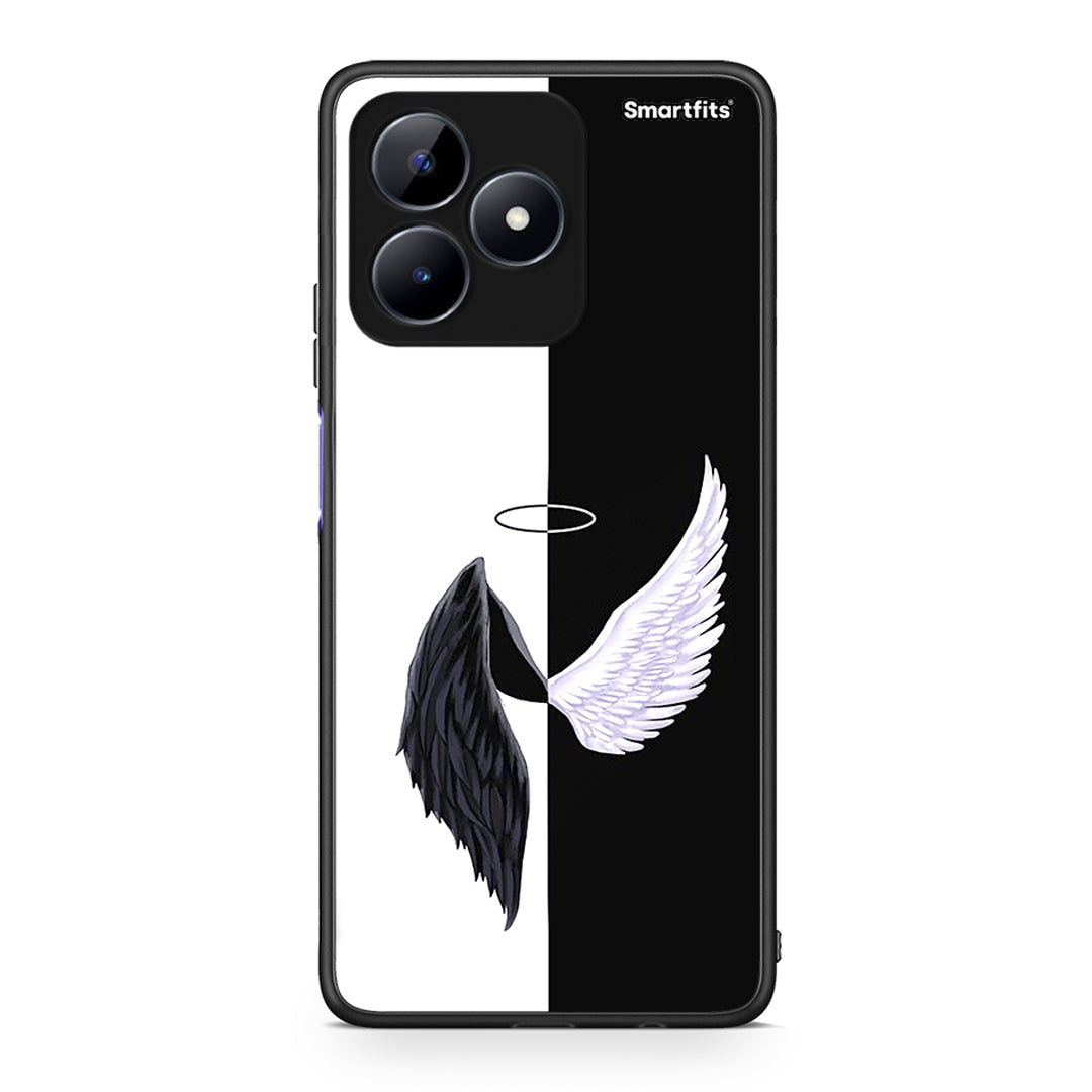 Realme C51 Angels Demons θήκη από τη Smartfits με σχέδιο στο πίσω μέρος και μαύρο περίβλημα | Smartphone case with colorful back and black bezels by Smartfits