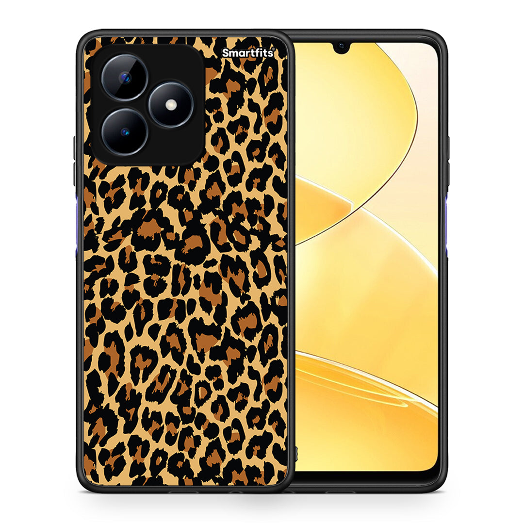 Θήκη Realme C51 Leopard Animal από τη Smartfits με σχέδιο στο πίσω μέρος και μαύρο περίβλημα | Realme C51 Leopard Animal case with colorful back and black bezels