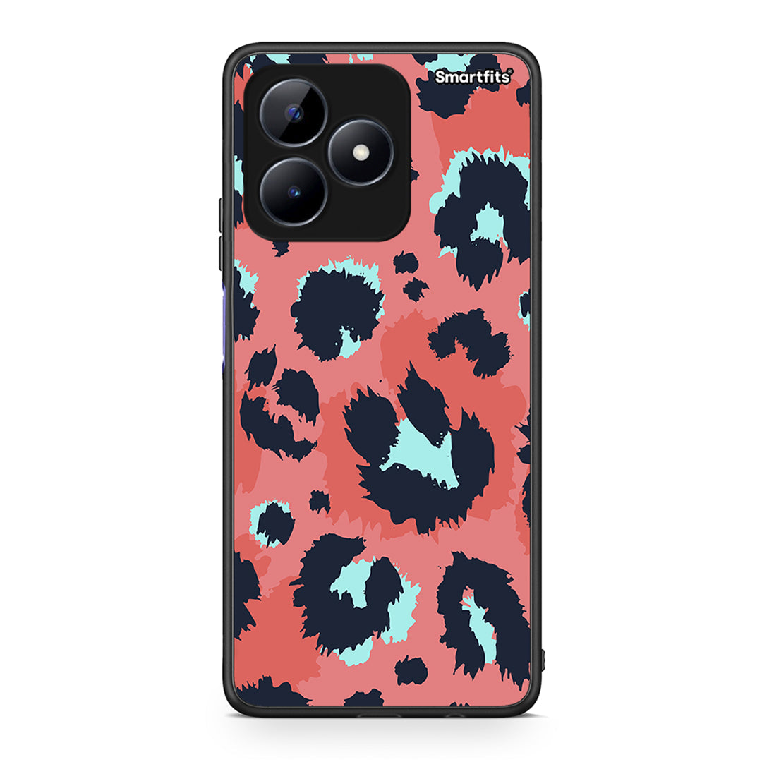 22 - Realme C51 Pink Leopard Animal case, cover, bumper