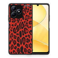 Thumbnail for Θήκη Realme Note 50 Red Leopard Animal από τη Smartfits με σχέδιο στο πίσω μέρος και μαύρο περίβλημα | Realme Note 50 Red Leopard Animal case with colorful back and black bezels