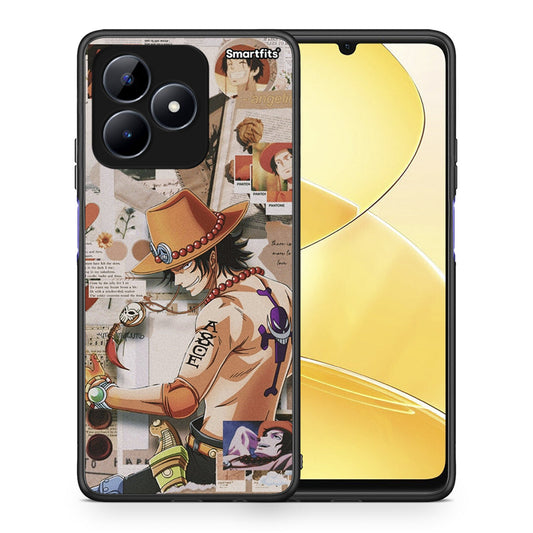 Θήκη Realme C51 Anime Collage από τη Smartfits με σχέδιο στο πίσω μέρος και μαύρο περίβλημα | Realme C51 Anime Collage case with colorful back and black bezels