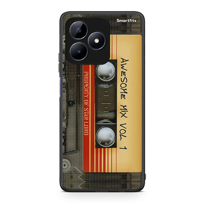 Realme C51 Awesome Mix θήκη από τη Smartfits με σχέδιο στο πίσω μέρος και μαύρο περίβλημα | Smartphone case with colorful back and black bezels by Smartfits