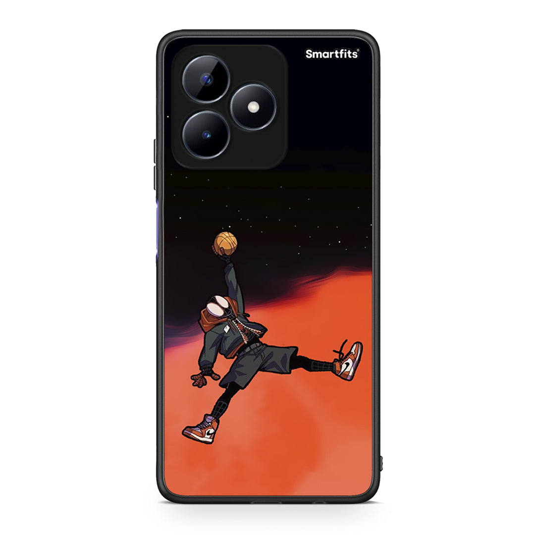 Realme Note 50 Basketball Hero θήκη από τη Smartfits με σχέδιο στο πίσω μέρος και μαύρο περίβλημα | Smartphone case with colorful back and black bezels by Smartfits