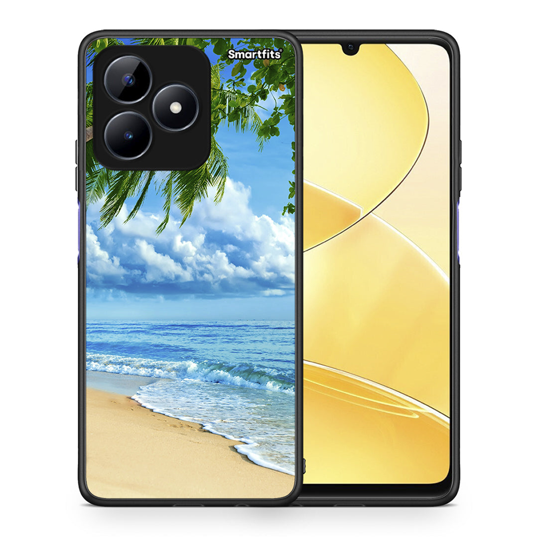 Θήκη Realme Note 50 Beautiful Beach από τη Smartfits με σχέδιο στο πίσω μέρος και μαύρο περίβλημα | Realme Note 50 Beautiful Beach case with colorful back and black bezels