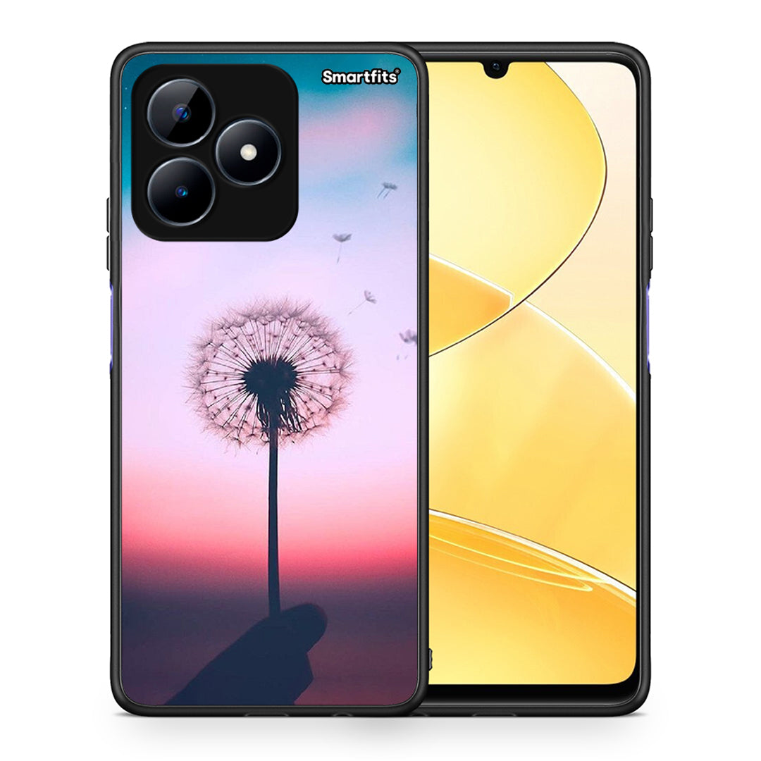 Θήκη Realme C51 Wish Boho από τη Smartfits με σχέδιο στο πίσω μέρος και μαύρο περίβλημα | Realme C51 Wish Boho case with colorful back and black bezels