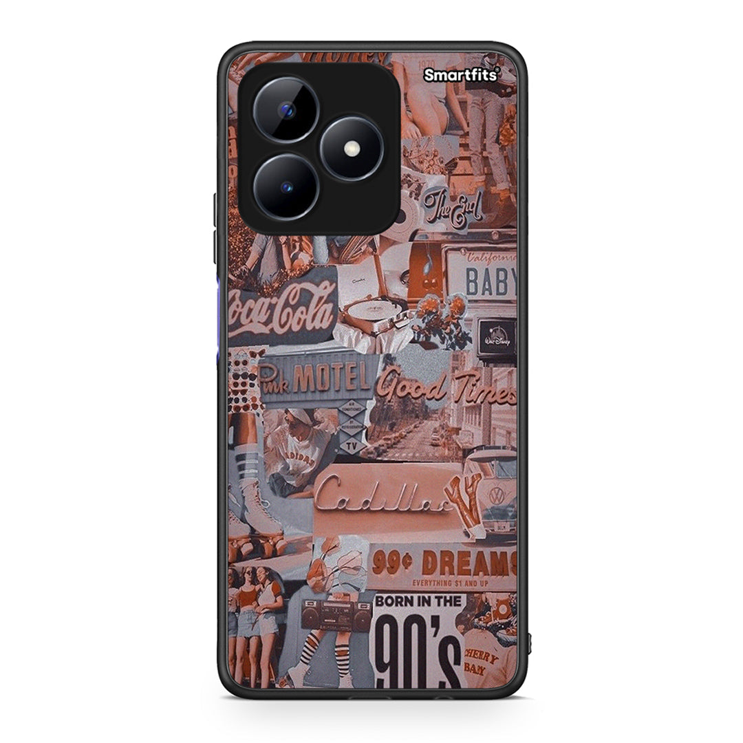 Realme Note 50 Born In 90s θήκη από τη Smartfits με σχέδιο στο πίσω μέρος και μαύρο περίβλημα | Smartphone case with colorful back and black bezels by Smartfits
