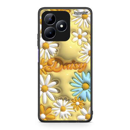 Realme C51 Bubble Daisies θήκη από τη Smartfits με σχέδιο στο πίσω μέρος και μαύρο περίβλημα | Smartphone case with colorful back and black bezels by Smartfits