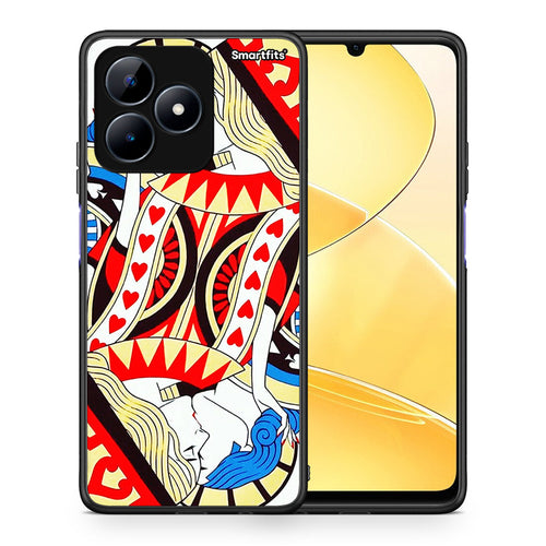 Θήκη Realme C51 Card Love από τη Smartfits με σχέδιο στο πίσω μέρος και μαύρο περίβλημα | Realme C51 Card Love case with colorful back and black bezels