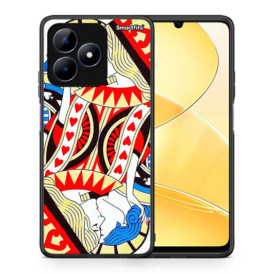 Θήκη Realme C51 Card Love από τη Smartfits με σχέδιο στο πίσω μέρος και μαύρο περίβλημα | Realme C51 Card Love case with colorful back and black bezels