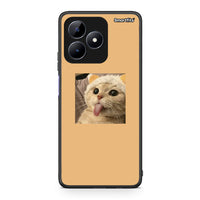 Thumbnail for Realme Note 50 Cat Tongue θήκη από τη Smartfits με σχέδιο στο πίσω μέρος και μαύρο περίβλημα | Smartphone case with colorful back and black bezels by Smartfits