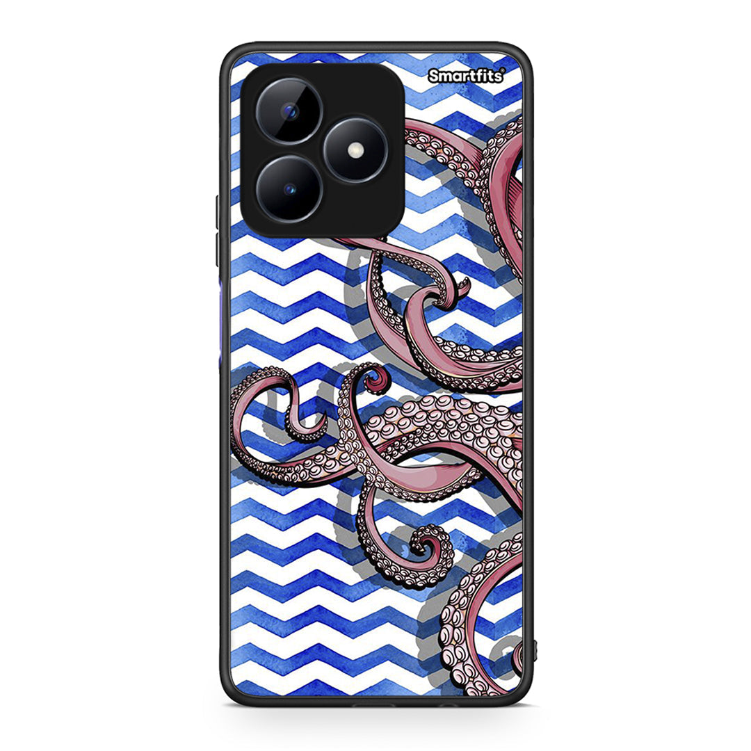 Realme C51 Chevron Devilfish θήκη από τη Smartfits με σχέδιο στο πίσω μέρος και μαύρο περίβλημα | Smartphone case with colorful back and black bezels by Smartfits