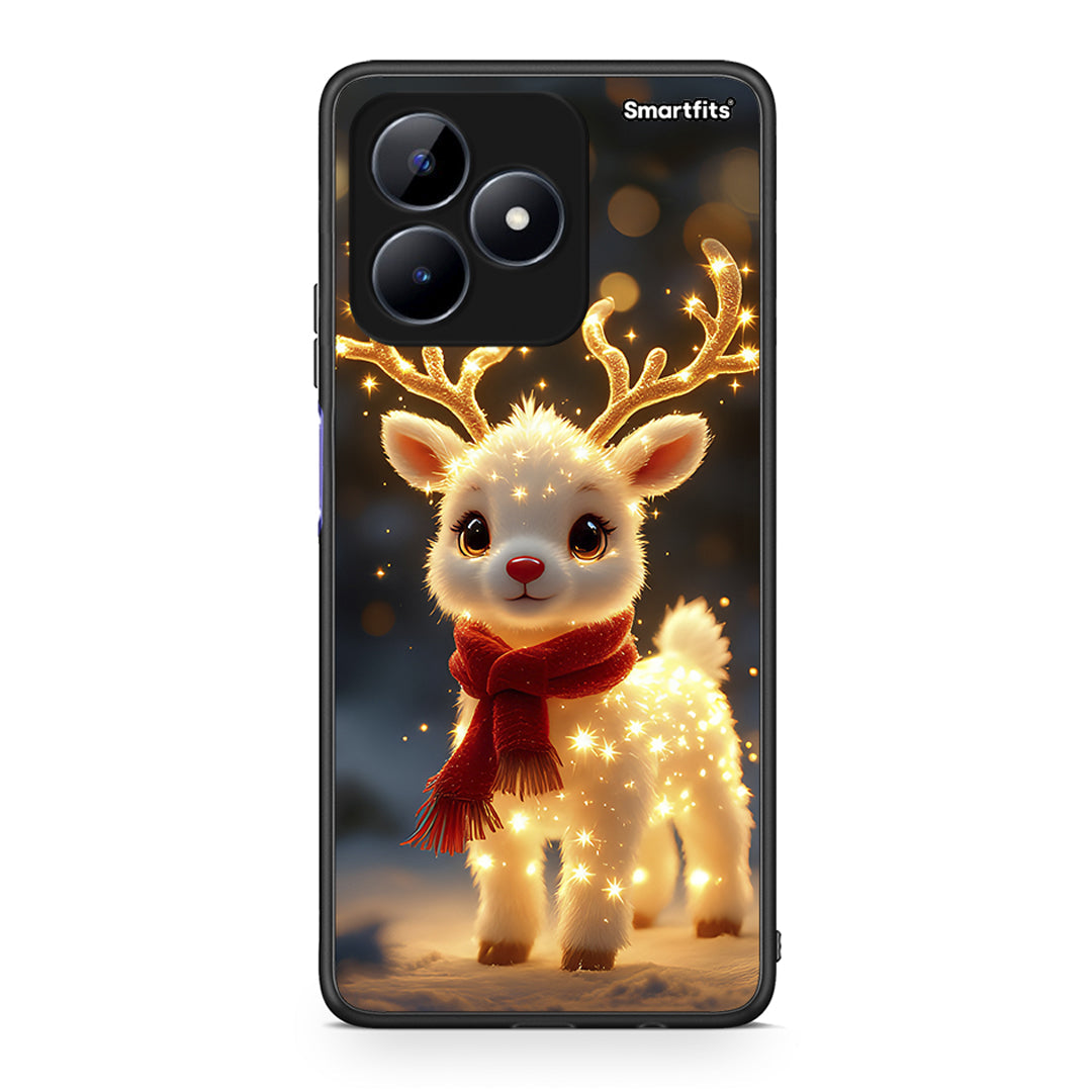 Realme Note 50 Christmas Cutie θήκη από τη Smartfits με σχέδιο στο πίσω μέρος και μαύρο περίβλημα | Smartphone case with colorful back and black bezels by Smartfits