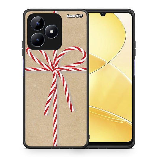 Θήκη Realme C51 Christmas Gift από τη Smartfits με σχέδιο στο πίσω μέρος και μαύρο περίβλημα | Realme C51 Christmas Gift case with colorful back and black bezels