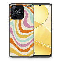 Thumbnail for Θήκη Realme Note 50 Colourful Waves από τη Smartfits με σχέδιο στο πίσω μέρος και μαύρο περίβλημα | Realme Note 50 Colourful Waves case with colorful back and black bezels