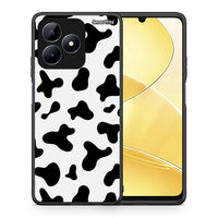 Thumbnail for Θήκη Realme C51 Cow Print από τη Smartfits με σχέδιο στο πίσω μέρος και μαύρο περίβλημα | Realme C51 Cow Print case with colorful back and black bezels