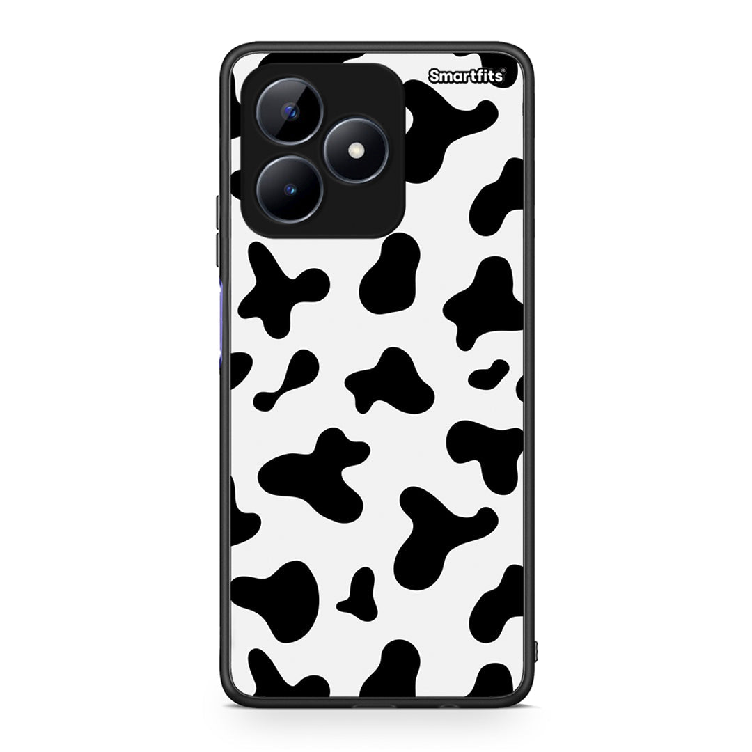 Realme Note 50 Cow Print θήκη από τη Smartfits με σχέδιο στο πίσω μέρος και μαύρο περίβλημα | Smartphone case with colorful back and black bezels by Smartfits