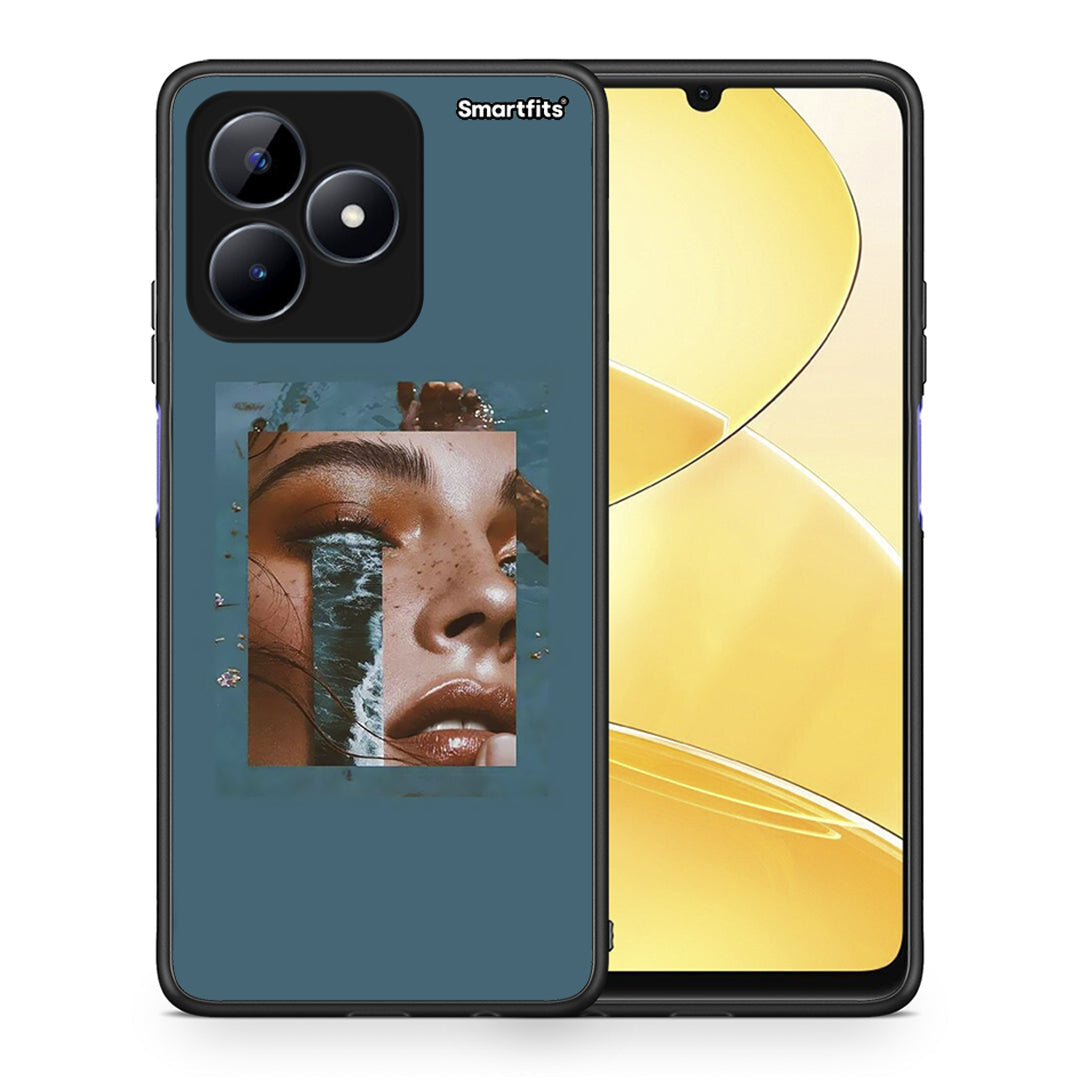 Θήκη Realme C51 Cry An Ocean από τη Smartfits με σχέδιο στο πίσω μέρος και μαύρο περίβλημα | Realme C51 Cry An Ocean case with colorful back and black bezels