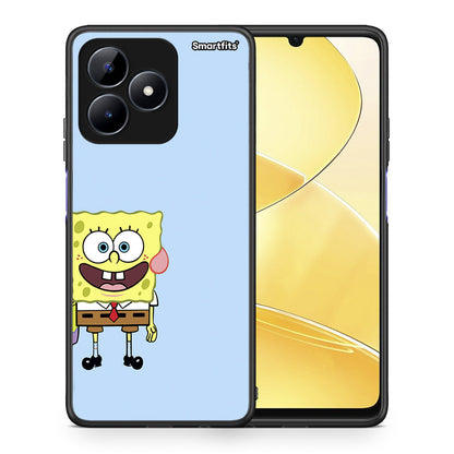 Θήκη Realme C51 Friends Bob από τη Smartfits με σχέδιο στο πίσω μέρος και μαύρο περίβλημα | Realme C51 Friends Bob case with colorful back and black bezels