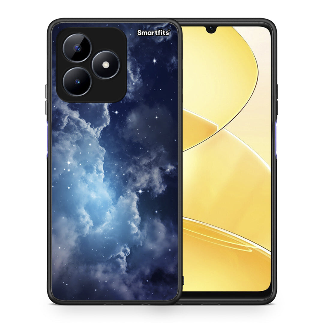 Θήκη Realme C51 Blue Sky Galaxy από τη Smartfits με σχέδιο στο πίσω μέρος και μαύρο περίβλημα | Realme C51 Blue Sky Galaxy case with colorful back and black bezels