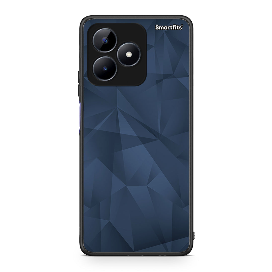 39 - Realme Note 50 Blue Abstract Geometric case, cover, bumper