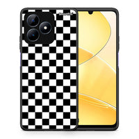 Thumbnail for Θήκη Realme C51 Squares Geometric από τη Smartfits με σχέδιο στο πίσω μέρος και μαύρο περίβλημα | Realme C51 Squares Geometric case with colorful back and black bezels