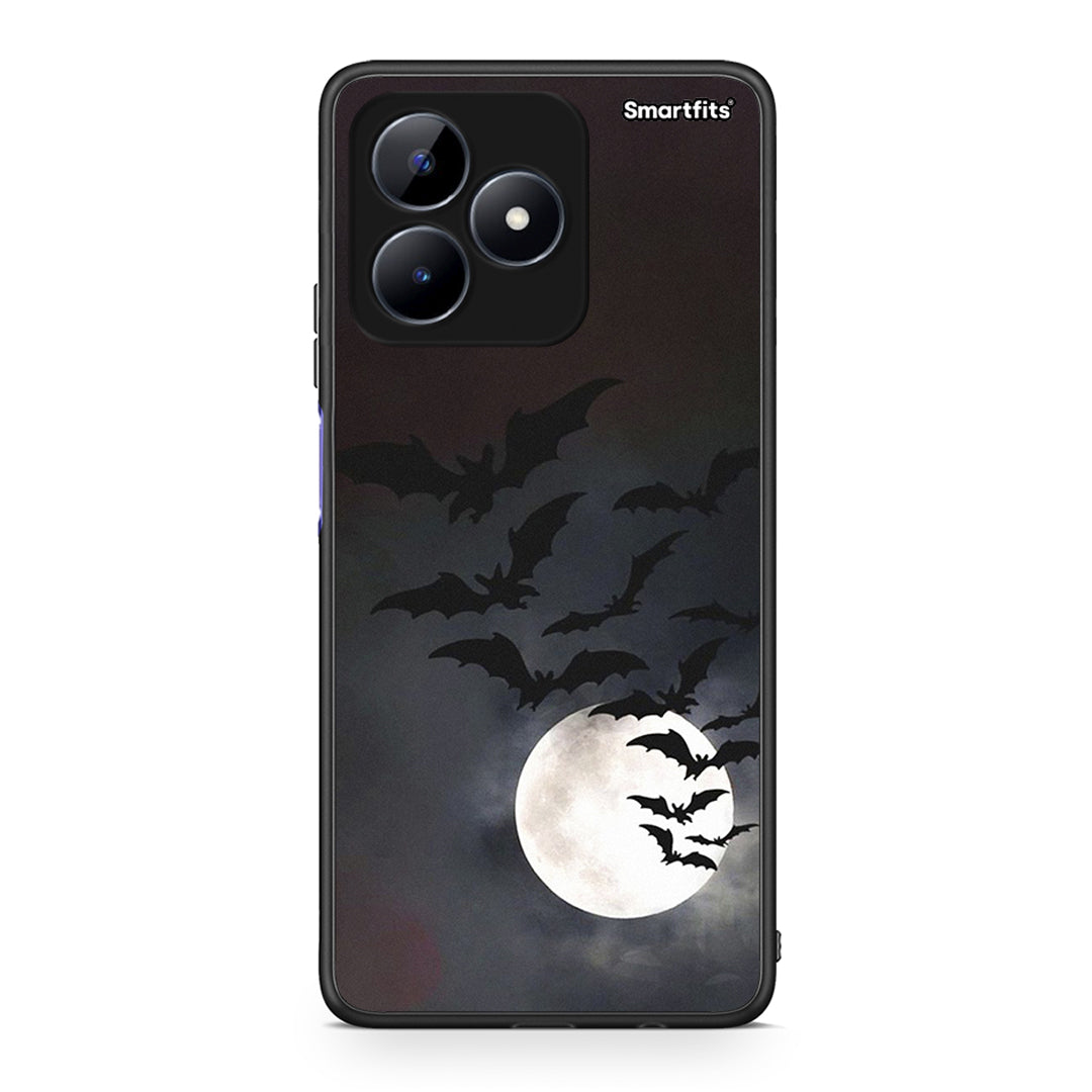 Realme Note 50 Halloween Bat Night Θήκη από τη Smartfits με σχέδιο στο πίσω μέρος και μαύρο περίβλημα | Smartphone case with colorful back and black bezels by Smartfits