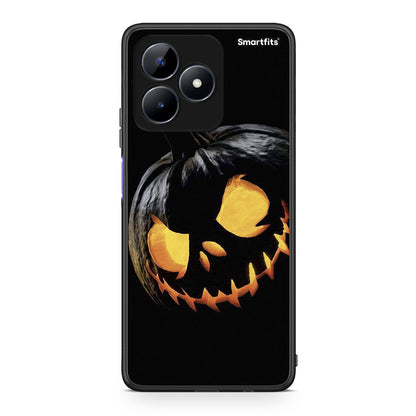 Realme C51 Halloween Scary Pumpkin Θήκη από τη Smartfits με σχέδιο στο πίσω μέρος και μαύρο περίβλημα | Smartphone case with colorful back and black bezels by Smartfits