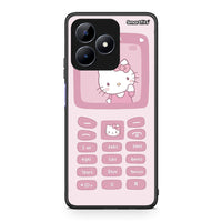 Thumbnail for Realme C51 Hello Kitten Θήκη Αγίου Βαλεντίνου από τη Smartfits με σχέδιο στο πίσω μέρος και μαύρο περίβλημα | Smartphone case with colorful back and black bezels by Smartfits