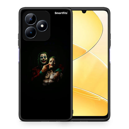Θήκη Realme C51 Clown Hero από τη Smartfits με σχέδιο στο πίσω μέρος και μαύρο περίβλημα | Realme C51 Clown Hero case with colorful back and black bezels